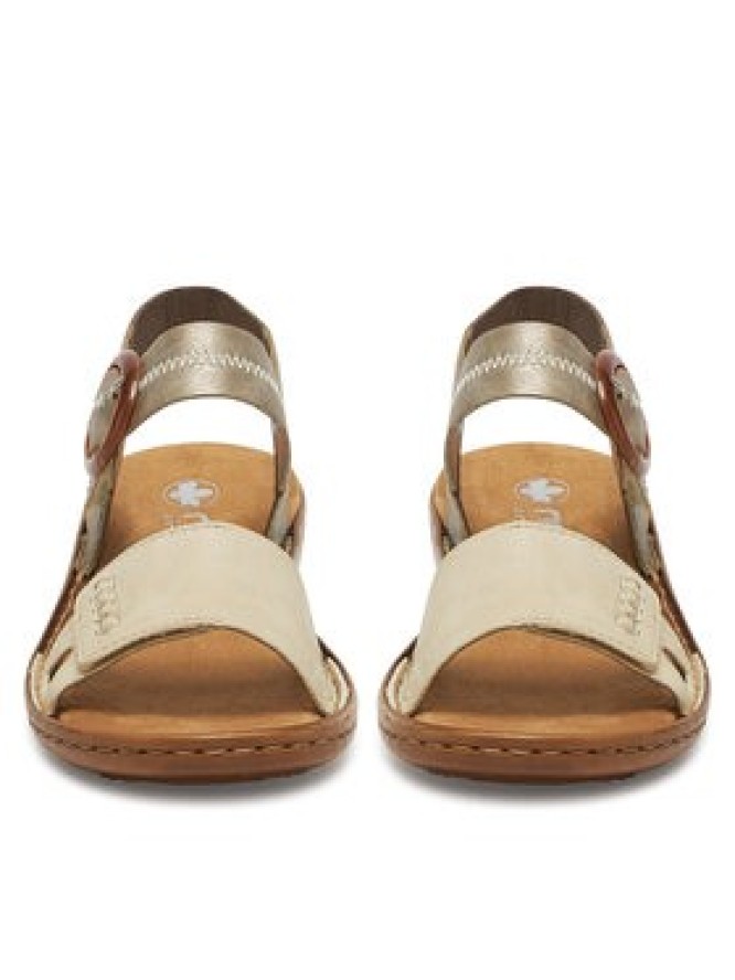 Rieker Sandały 608Z3-60 Beżowy