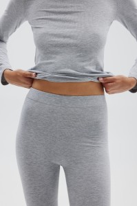 Bawełniane legginsy w kolorze GREY MELANGE - SHAPE