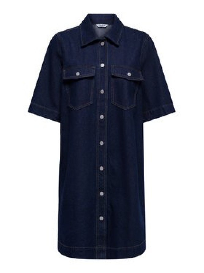 ONLY Sukienka jeansowa Belle 15324384 Granatowy Regular Fit