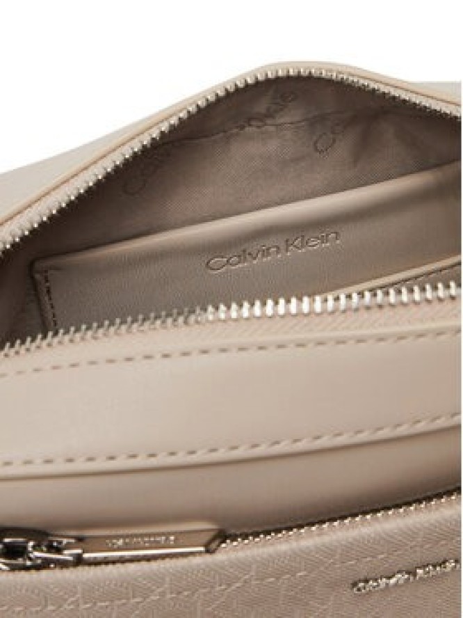 Calvin Klein Torebka Ck Must Aop Double Straps Camera LV04F3080G Beżowy