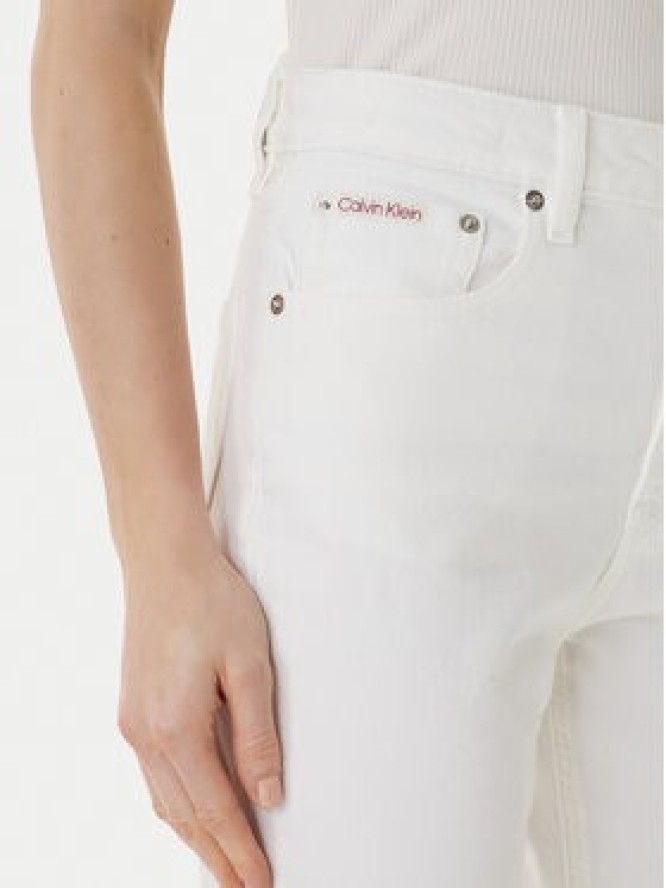 Calvin Klein Jeans Jeansy LV047F712G Écru Straight Fit