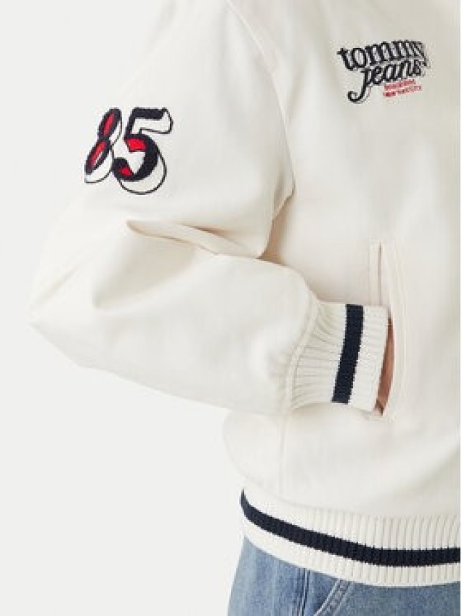 Tommy Jeans Kurtka bomber DW0DW22585 Biały Relaxed Fit