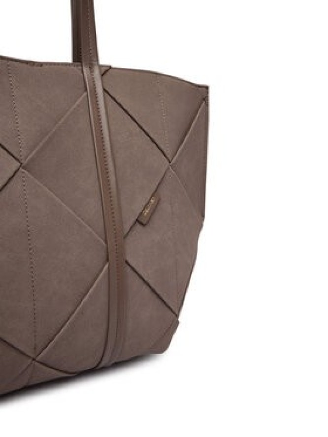 Calvin Klein Torebka Woven Sueded Carryall LV04F3695G Brązowy