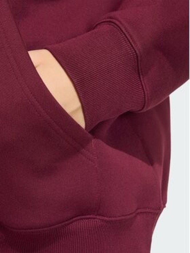 adidas Bluza Essentials Oversized Fleece Hoodie KT2274 Bordowy Regular Fit