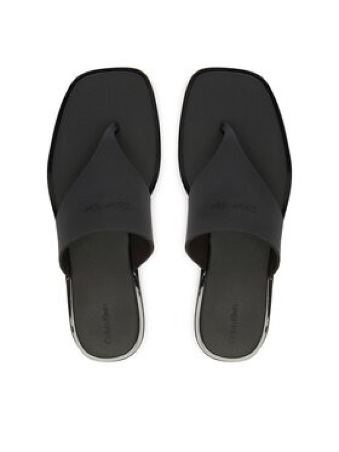 Calvin Klein Japonki Jelly Sandal Thong Mat Tran Tpu HW0HW02964 Czarny