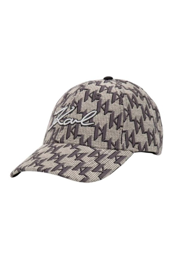 KARL LAGERFELD Beżowa czapka K/signature Mono JKRD