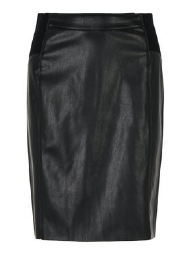 Vero Moda Spódnica z imitacji skóry 10218187 Czarny Slim Fit
