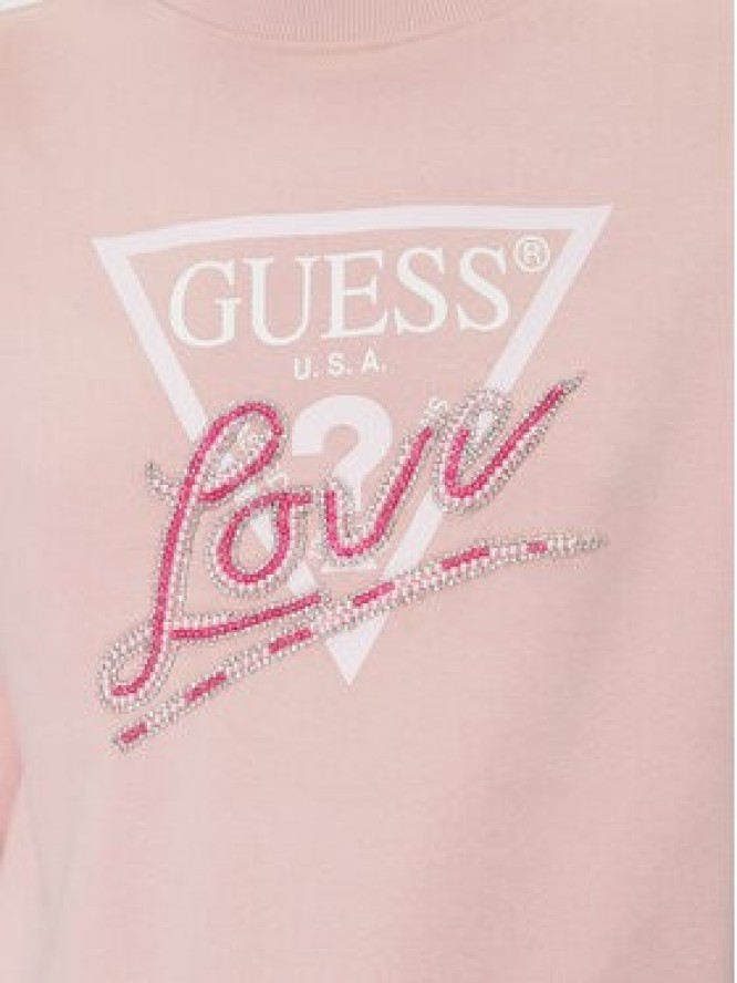 Guess Bluza W5GQ05 KB683 Różowy Regular Fit
