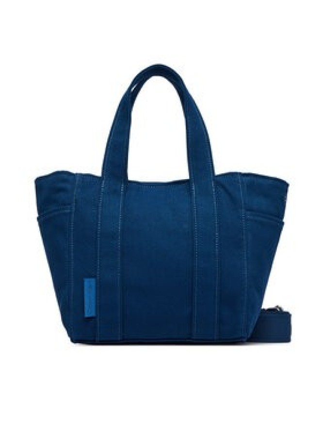 Calvin Klein Torebka Webbing Strap Canvas Small Tote LV04F3384G Niebieski