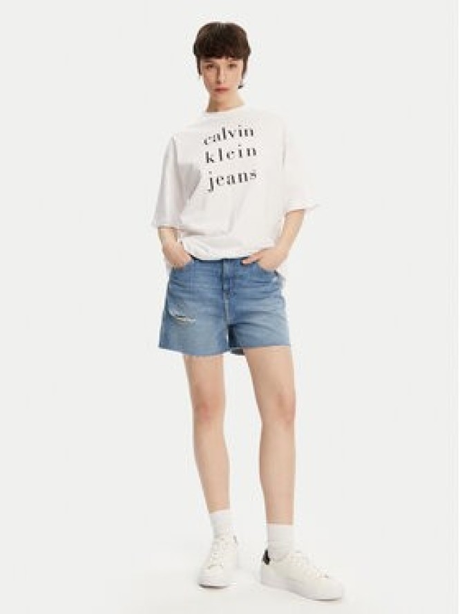 Calvin Klein Jeans Szorty jeansowe J20J225159 Niebieski Mom Fit