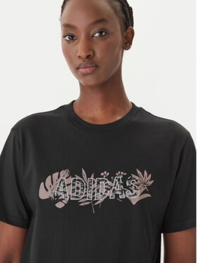 adidas T-Shirt Animal Graphic KB7147 Czarny Regular Fit