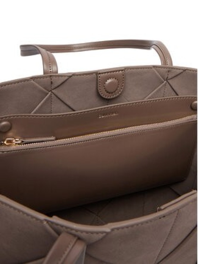 Calvin Klein Torebka Woven Sueded Carryall LV04F3695G Brązowy