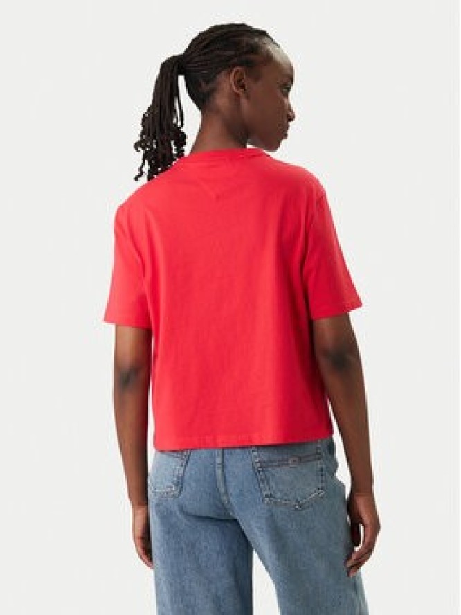 Tommy Jeans T-Shirt DW0DW22202 Czerwony Boxy Fit
