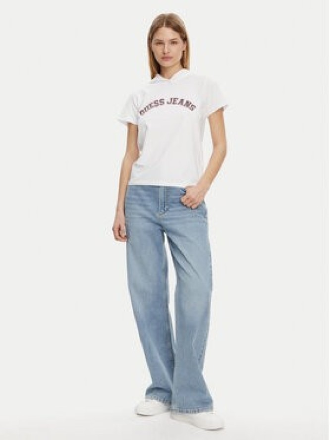 Guess Jeans T-Shirt W5GP28 J1314 Biały Regular Fit