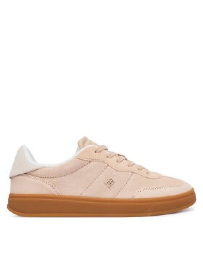 Tommy Hilfiger Sneakersy Th Monogram Plaque Suede Trainers FW0FW09180 Różowy
