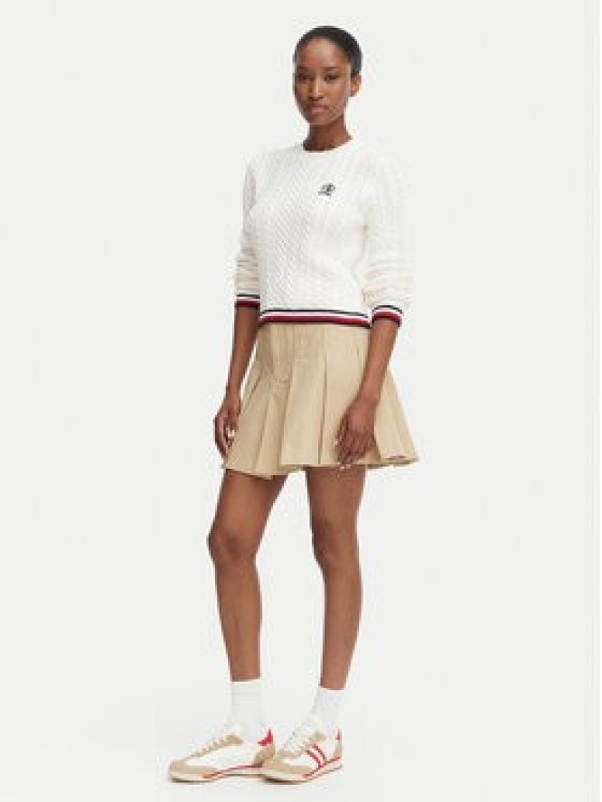 Tommy Jeans Spódnica plisowana DW0DW23149 Beżowy Regular Fit