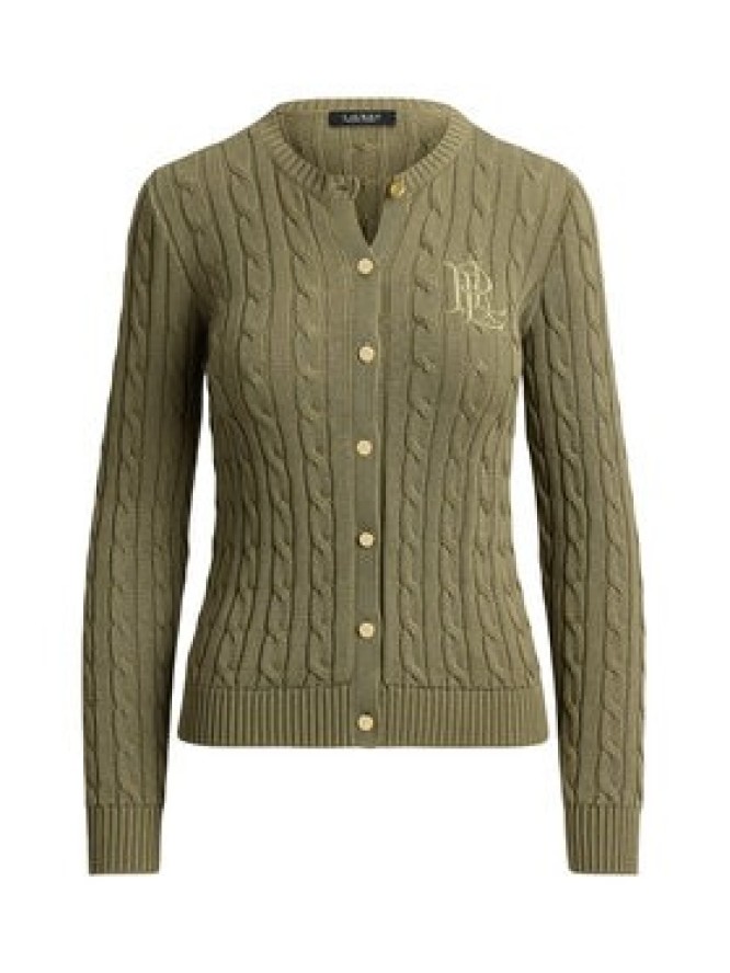 LAUREN RALPH LAUREN Kardigan Cable 200P14040500 Zielony Regular Fit