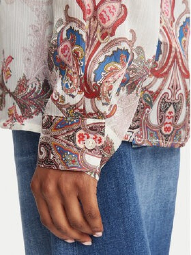 Guess Koszula W6YH68 W3212 Kremowy Regular Fit