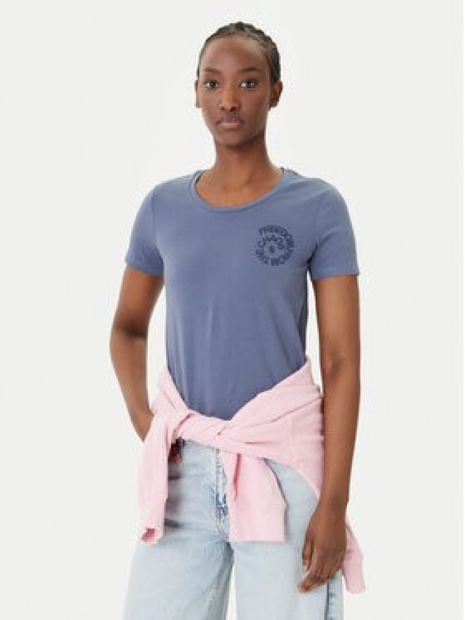 Quiksilver T-Shirt Lintah EQWZT03193 Niebieski Regular Fit