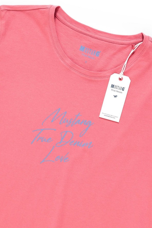 MUSTANG T SHIRT DAMSKI Alina C Print Slate Rose 1009403 8271
