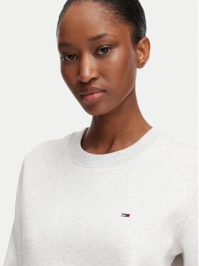 Tommy Jeans Bluza Flag DW0DW19959 Szary jasny Regular Fit