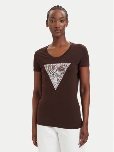 Guess T-Shirt W6GI19 K3042 Brązowy Regular Fit