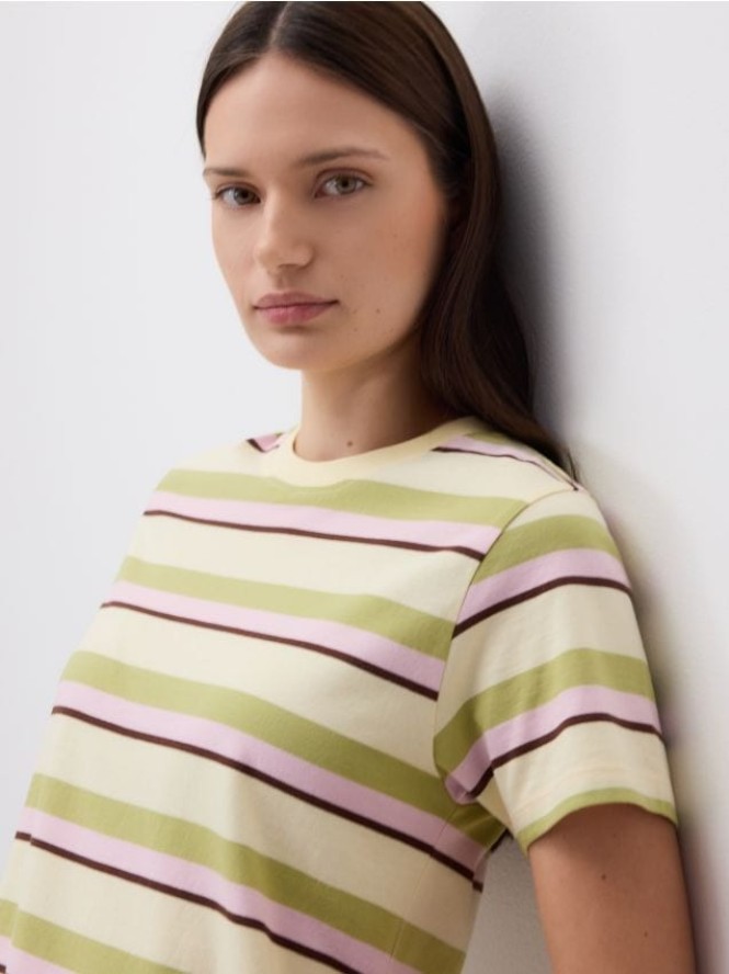 T-shirt w paski - wielobarwny