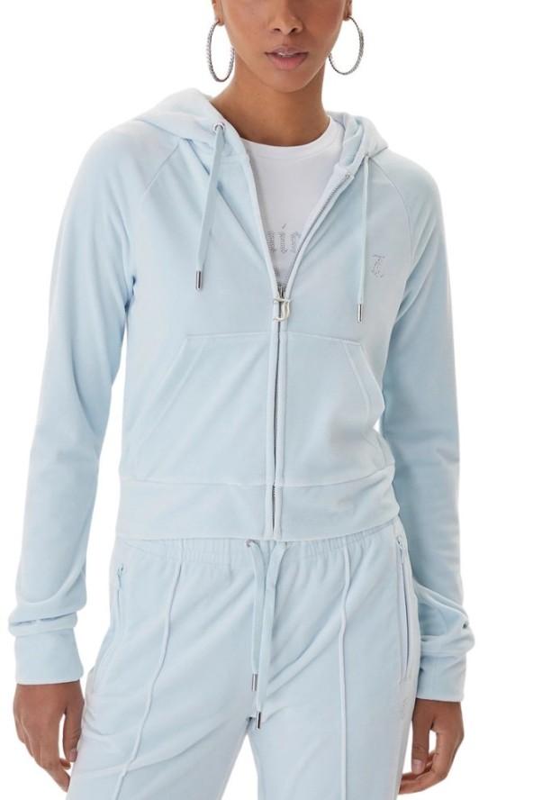 JUICY COUTURE Błękitna bluza damska Madison Outline, Rozmiar M