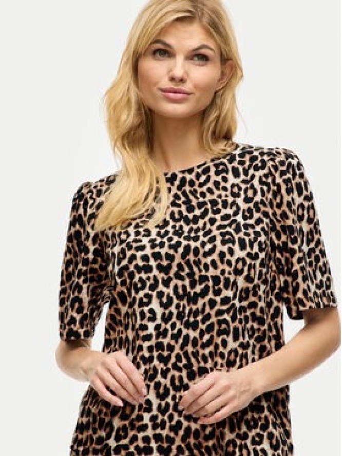 Vila Bluzka Liopana 14105564 Brązowy Regular Fit