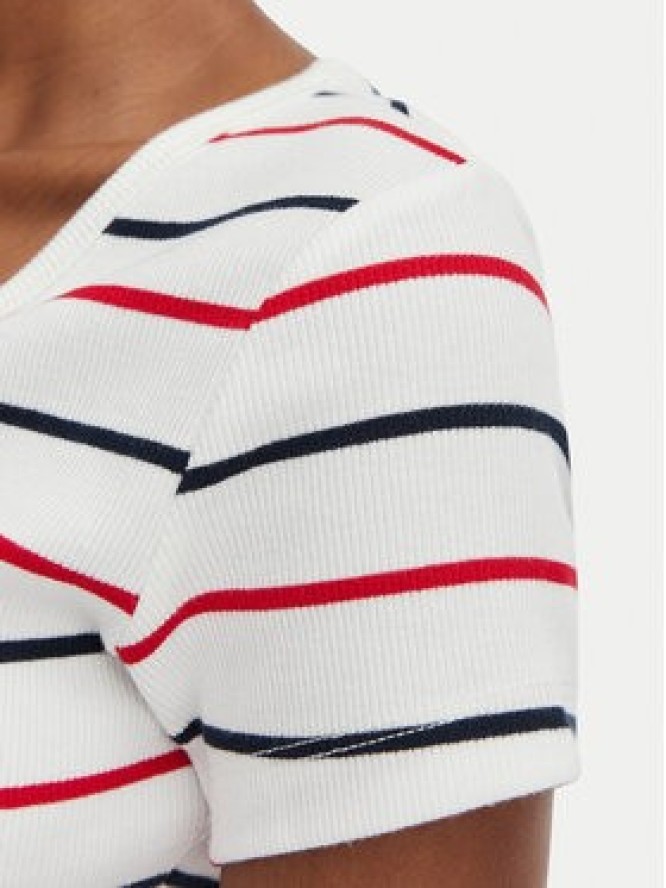 Tommy Jeans T-Shirt DW0DW17385 Biały Slim Fit