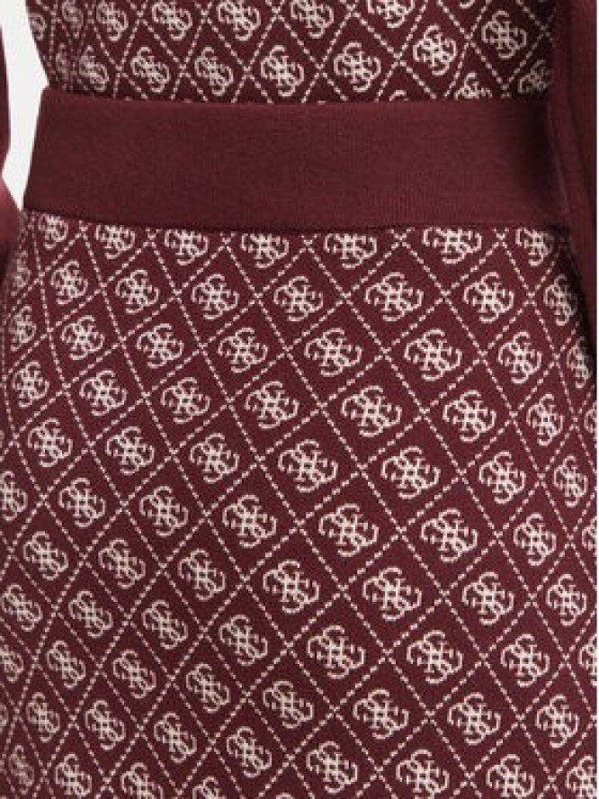 Guess Spódnica mini W5BD81 Z3JD2 Bordowy Slim Fit