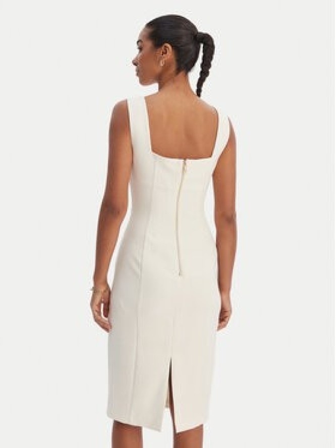 Fracomina Sukienka koktajlowa FR26SD2017W42901 Écru Slim Fit