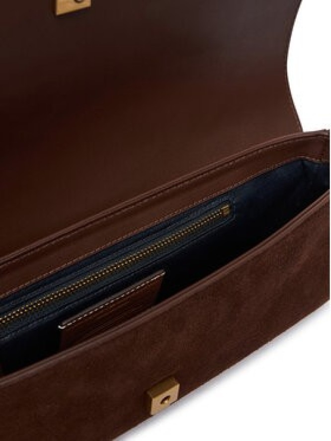 Tommy Hilfiger Torebka American Icon Clutch Suede AW0AW19515 Brązowy