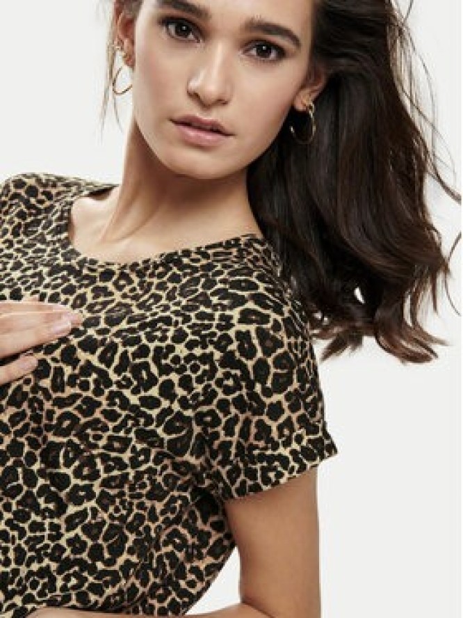 ONLY T-Shirt Moster 15182852 Brązowy Regular Fit