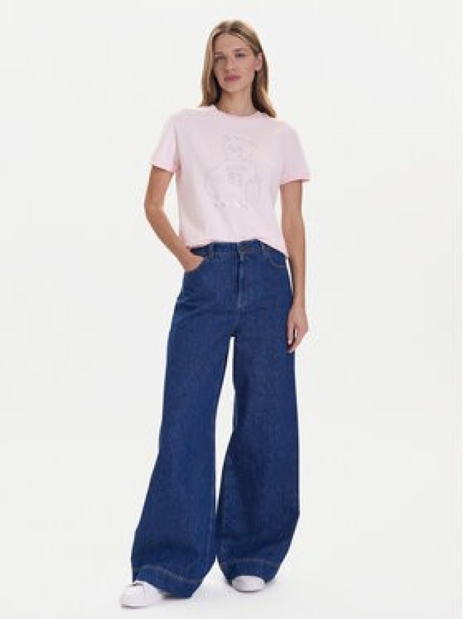 Guess T-Shirt V5BI16 K8FQ4 Różowy Regular Fit