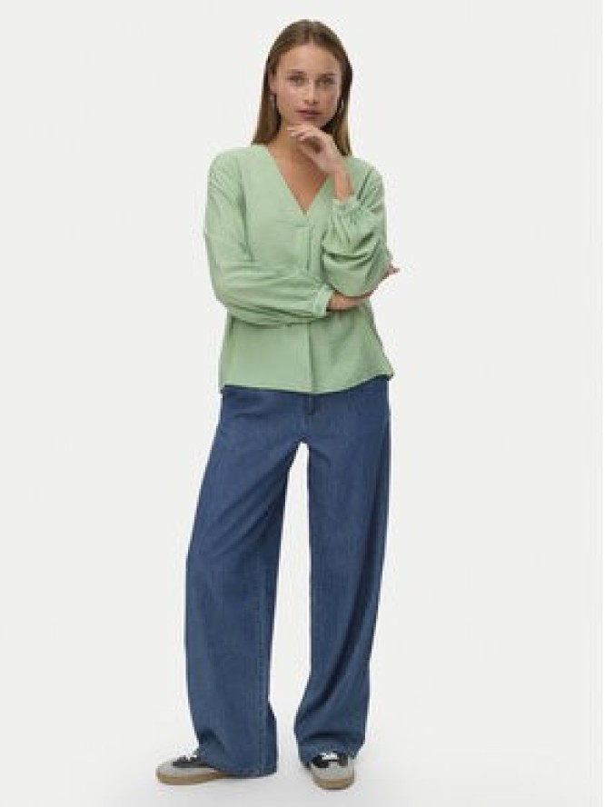 Vero Moda Bluzka Urli 10338835 Zielony Regular Fit
