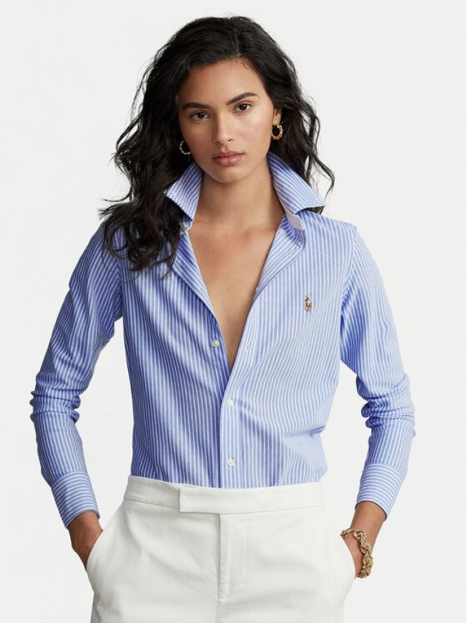 Polo Ralph Lauren Koszula Oxford 211664416 Błękitny Slim Fit