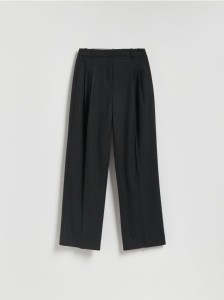 Spodnie w kant z wełną - ciemnoszary