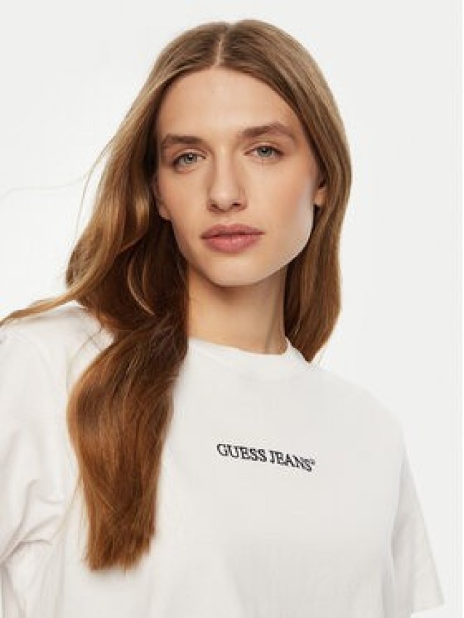 Guess Jeans T-Shirt W5RI42 K8HM0 Biały Regular Fit