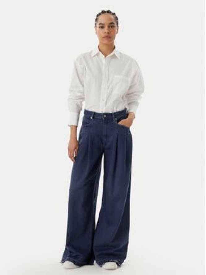BOSS Jeansy Slouchy 50552533 Granatowy Wide Leg