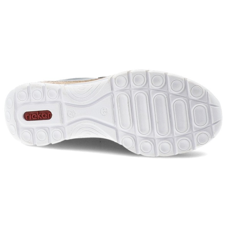 Niebieskie Półbuty Rieker Wsuwane Obuwie Damskie Antistress