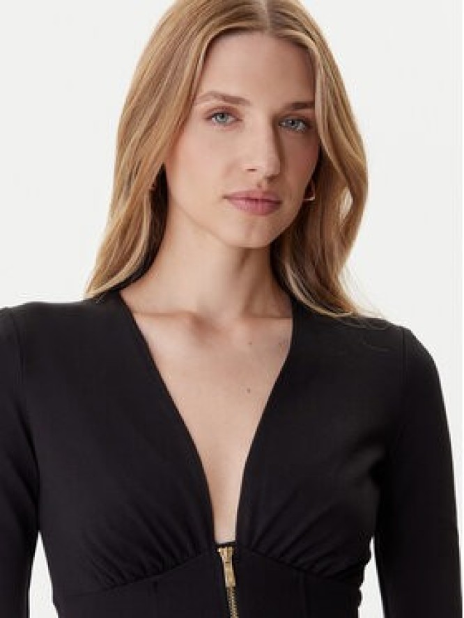 Just Cavalli Sukienka dzianinowa 79PAO937 J0092 Czarny Slim Fit