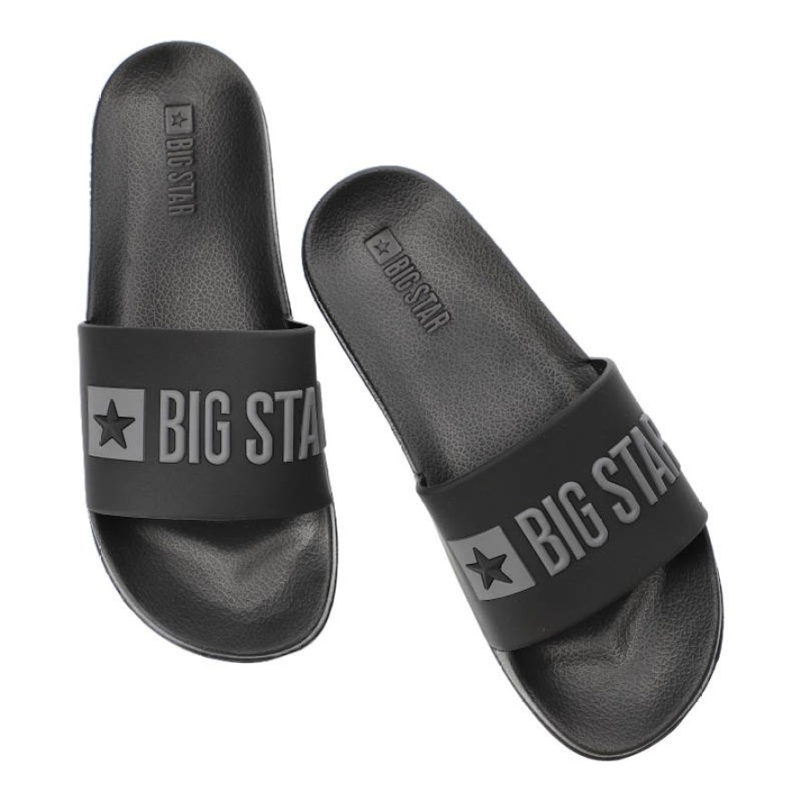 Czarne Klapki Big Star Damskie Buty Profilowane