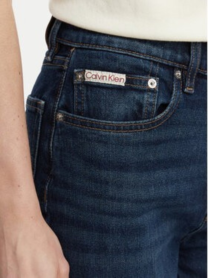 Calvin Klein Jeans Jeansy Thompson LV047D842G Granatowy Mom Fit