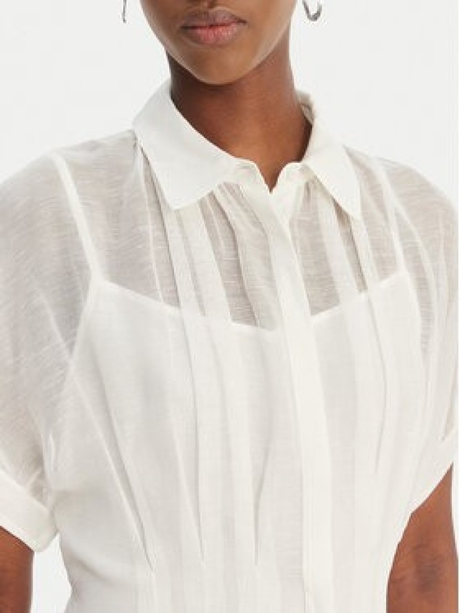 BOSS Sukienka koszulowa Davinata 50559733 Biały Regular Fit