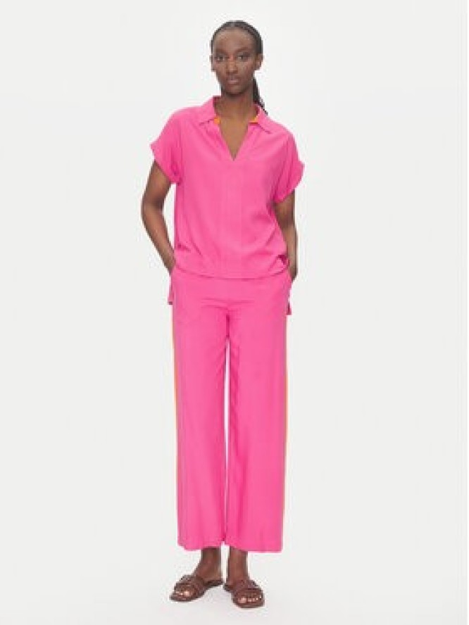 LOLA CASADEMUNT Spodnie materiałowe LS2514015 Różowy Relaxed Fit