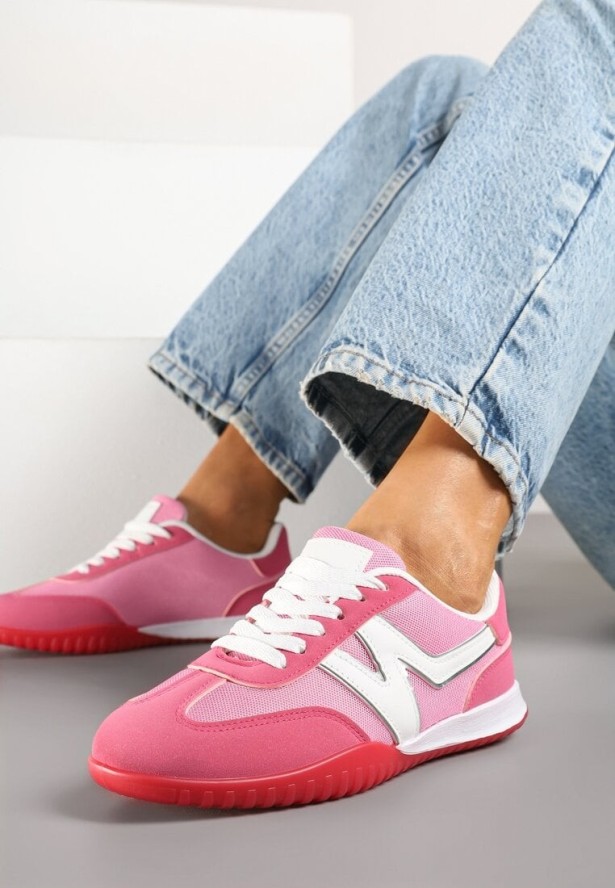 Różowe Sneakersy w Stylu Kultowych Tenisówek Tultia