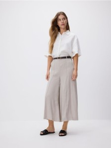 Spodnie culotte z modalu - brązowy