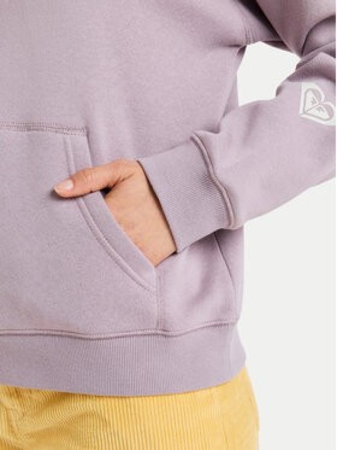 Roxy Bluza Perfect Place Brushed ERJFT05032 Fioletowy Regular Fit