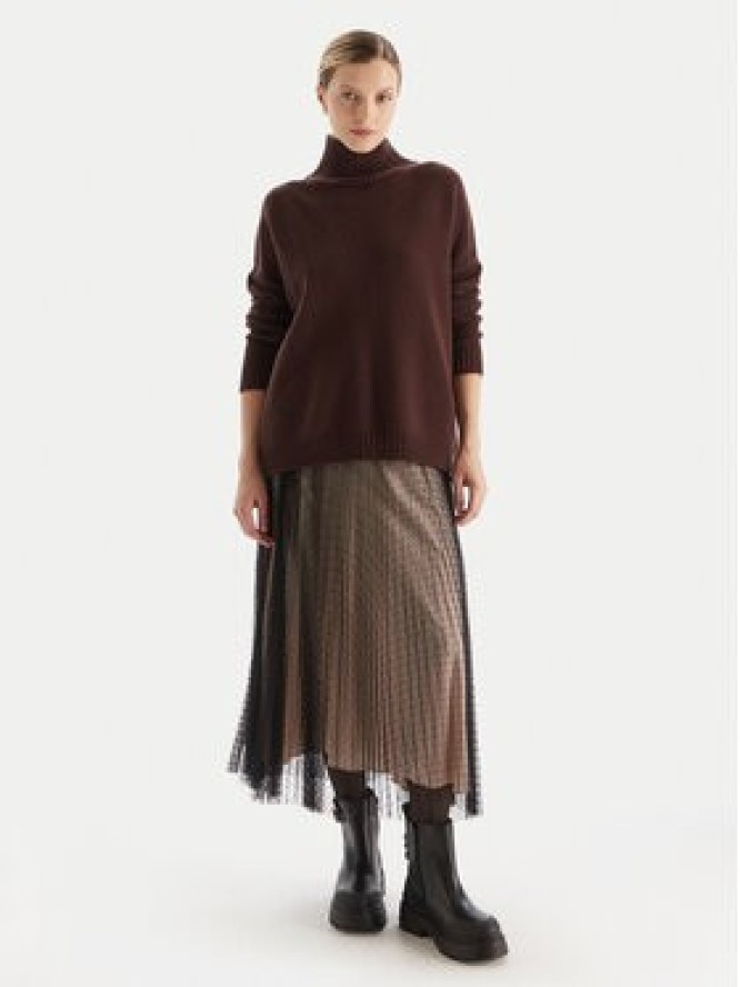 TWINSET Spódnica midi 252TT2023 Czarny Regular Fit